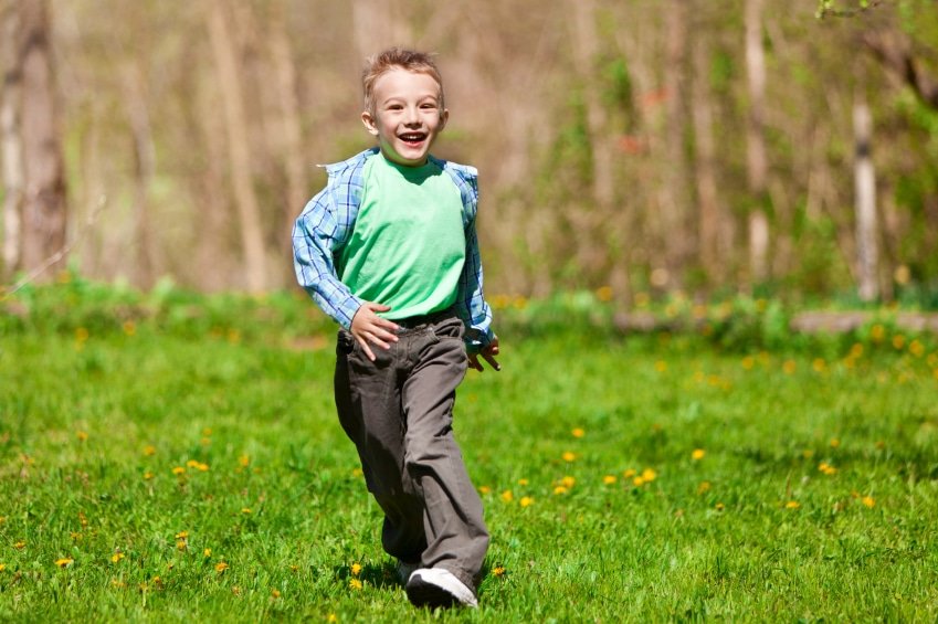 Spelen in het bos en park